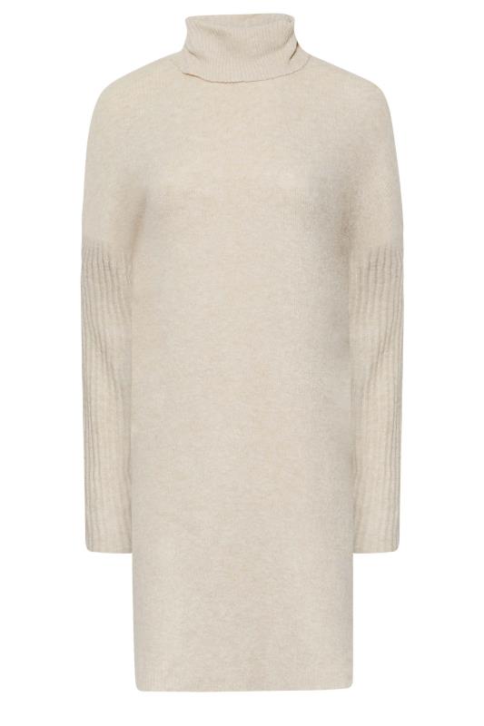 LTS Tall Women's Cream Turtle Neck Knitted Tunic Jumper | Long Tall Sally  6