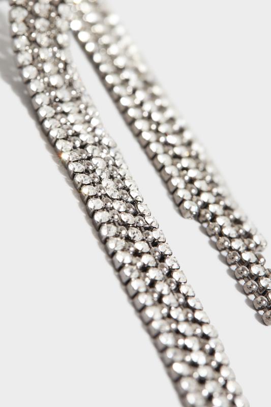 Silver Two Stone Diamante Long Earrings_D.jpg