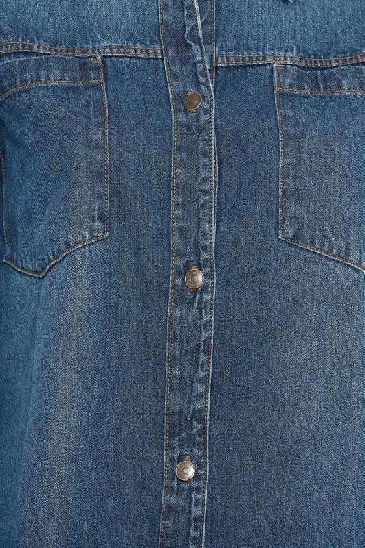 YOURS Plus Size Indigo Blue Denim Western Shacket | Yours Clothing 5