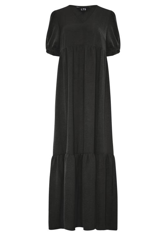 LTS Tall Black Tiered Smock Midaxi Dress 6