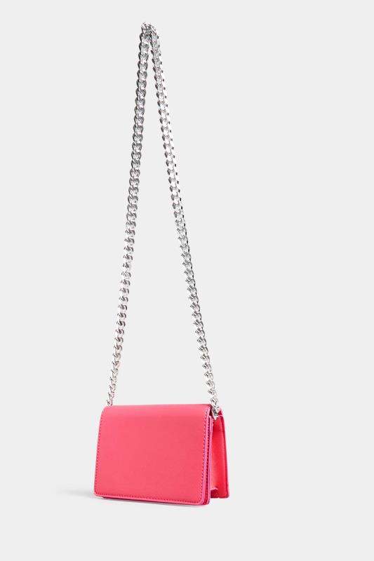 Plus Size Pink Chunky Chain Crossbody Bag | Yours Clothing 2