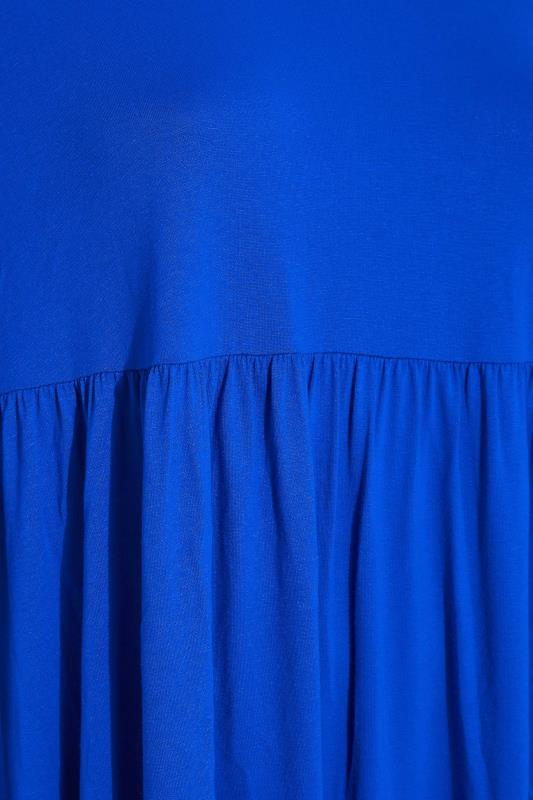LIMITED COLLECTION Curve Cobalt Blue Cross Back Frill Top 5