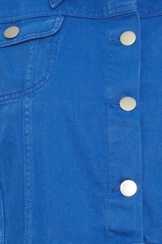 YOURS Plus Size Cobalt Blue Cropped Denim Jacket | Yours Clothing 5