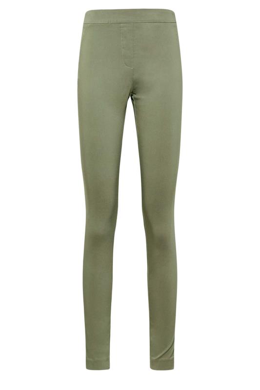 LTS Tall Khaki Green Stretch Skinny Leg Trousers 4