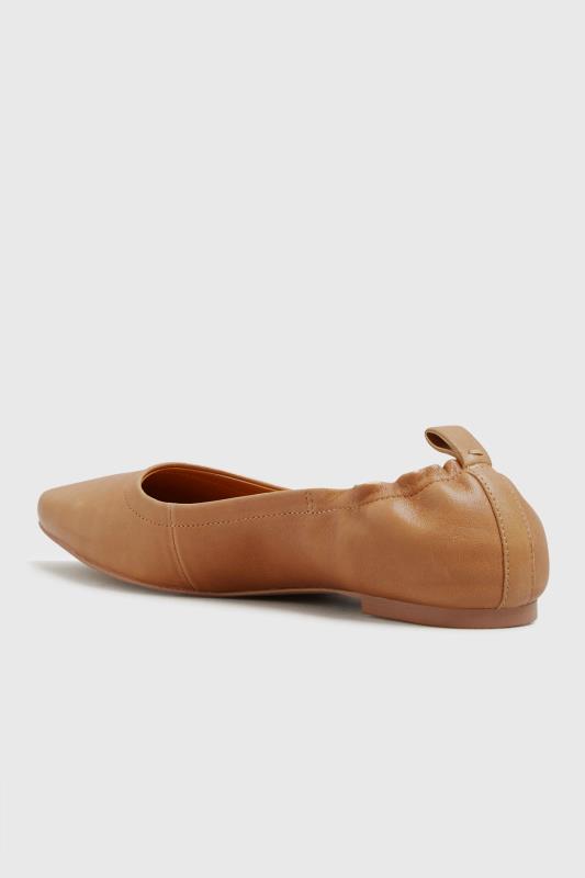 LTS Camel Brown Square Toe Leather Ballet Shoes_D.jpg