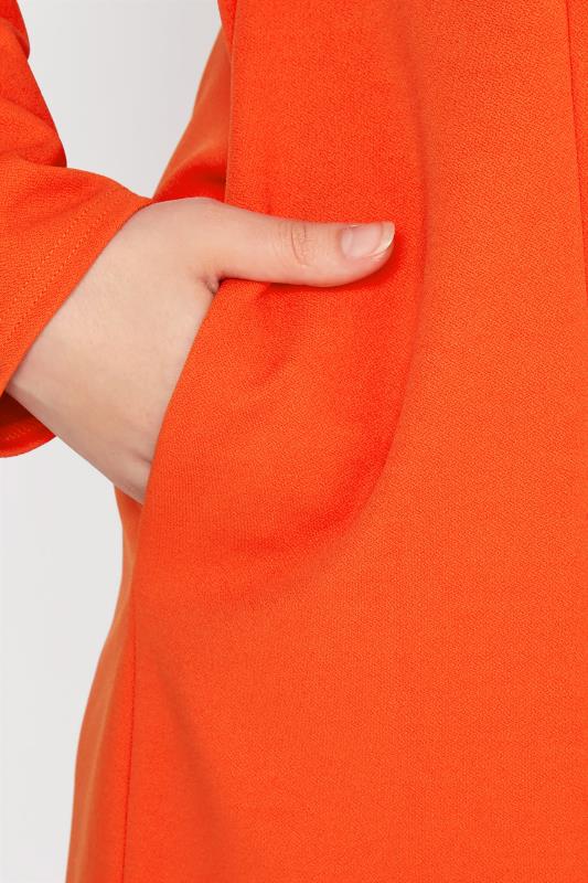 LIMITED COLLECTION Plus Size Bright Orange Scuba Blazer | Yours Clothing 4