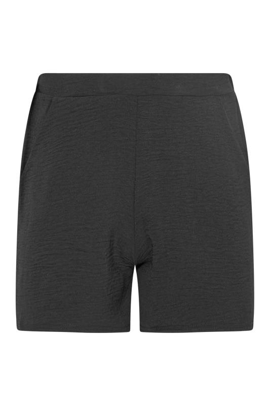 Petite Black Textured Shorts | PixieGirl  4