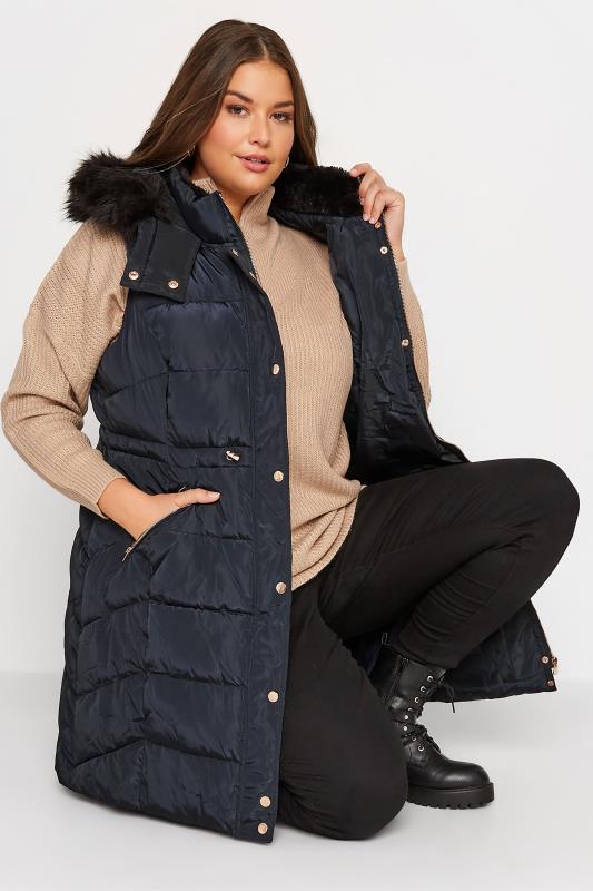 Yours Clothing Womens Plus Size Puffer Jacket 