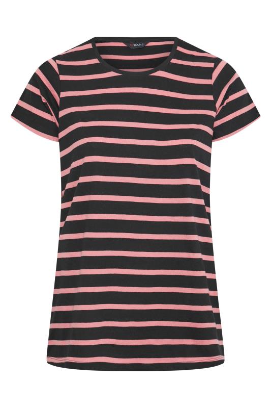 3 PACK Plus Size Pink & Black & Stripe T-Shirts | Yours Clothing 13