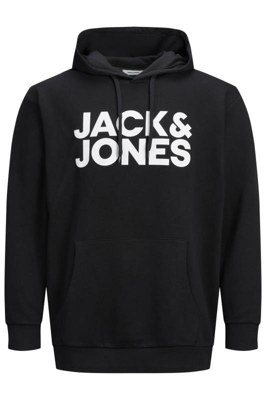 Men's  JACK & JONES Black Corp Logo Hoodie