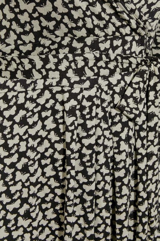 Curve Black & White Butterfly V-Neck Maxi Dress 5