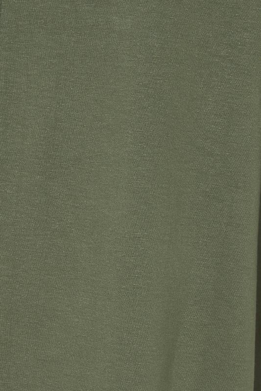 Curve Khaki Green Short Sleeve Basic T-Shirt_S.jpg