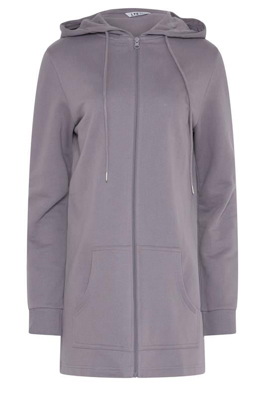 LTS Tall Women's Lilac Purple Cotton Longline Zip Hoodie | Long Tall Sally 5