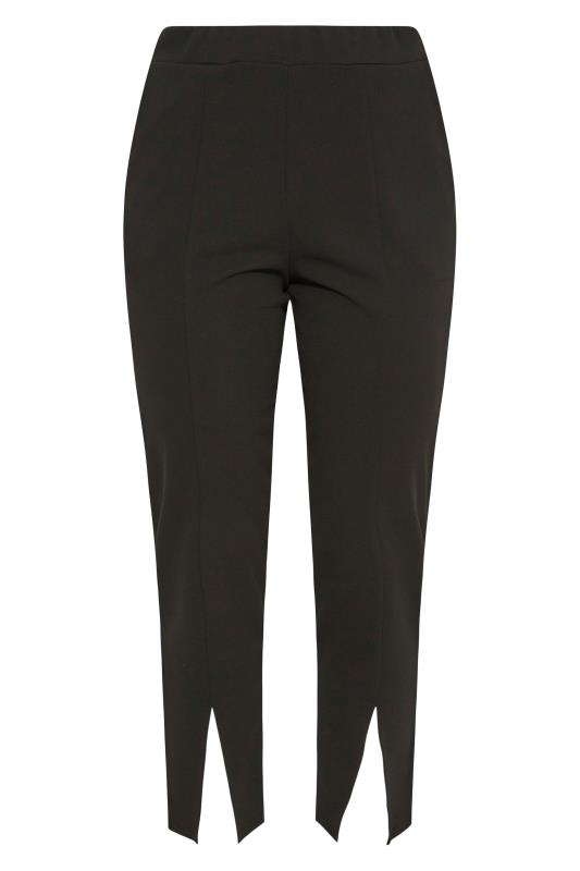 LIMITED COLLECTION Plus Size Black Split Hem Stretch Tapered Trousers | Yours Clothing  6