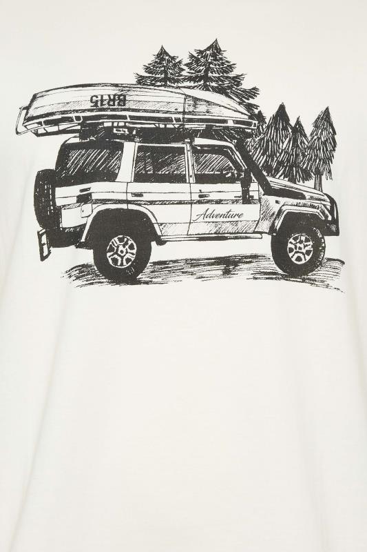 BadRhino Big & Tall White Adventure Jeep Print T-Shirt | BadRhino 2