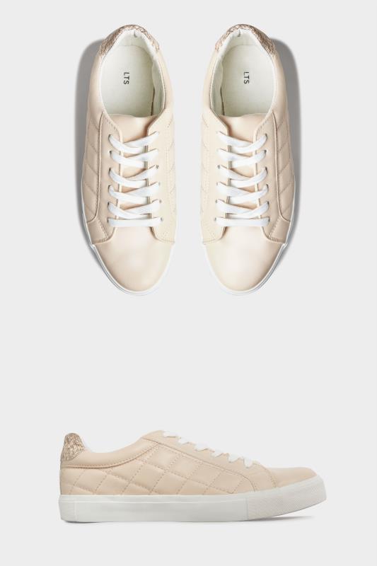 LTS Nude Quilted Trainers In Standard D Fit 2