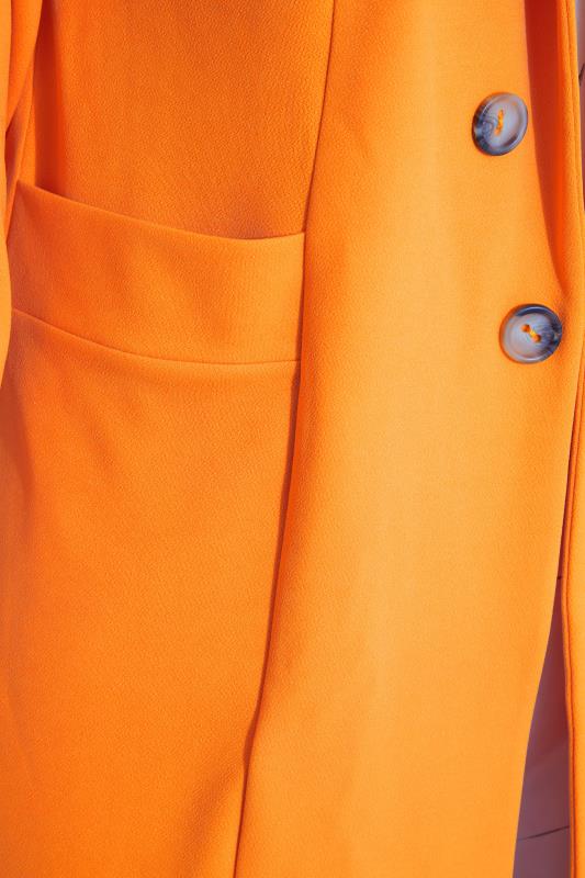 LIMITED COLLECTION Curve Orange Button Front Blazer 5