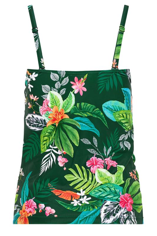 M&Co Green Tropical Print Tankini Top | M&Co 6