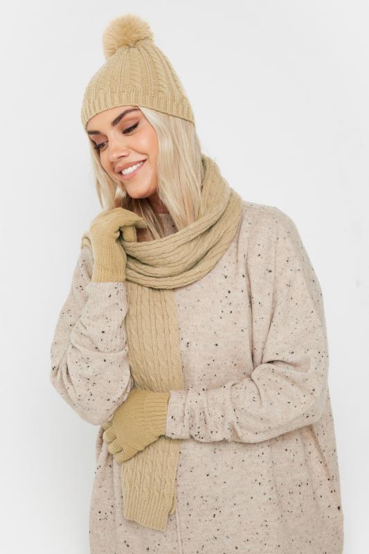 Set Bonnet écharpe Gants D'hiver - Ensemble Tricoté Coupe-vent Pour Femmes Et Hommes 2024