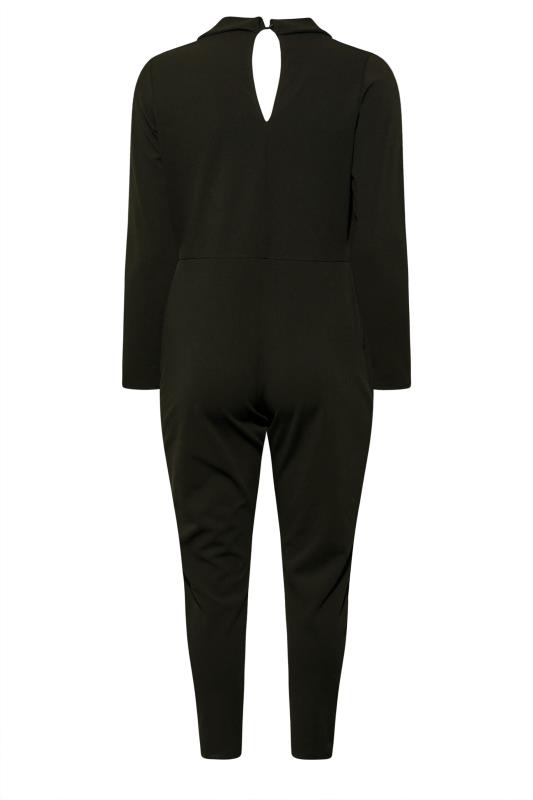 Curve Black Blazer Style Jumpsuit | Yours Clothing 7