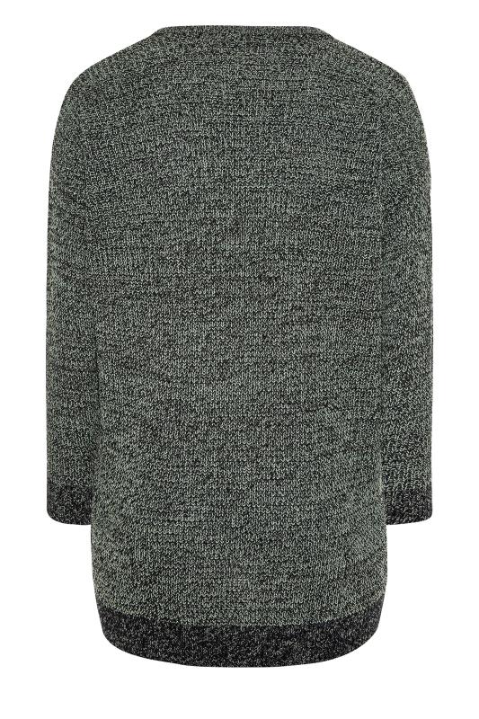 Plus Size Curve Sage Green Knitted Jumper | Yours Clothing 6