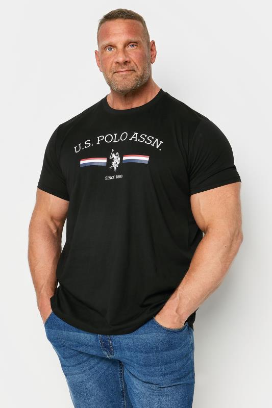  Tallas Grandes U.S. POLO ASSN. Black Stripe Rider T-Shirt
