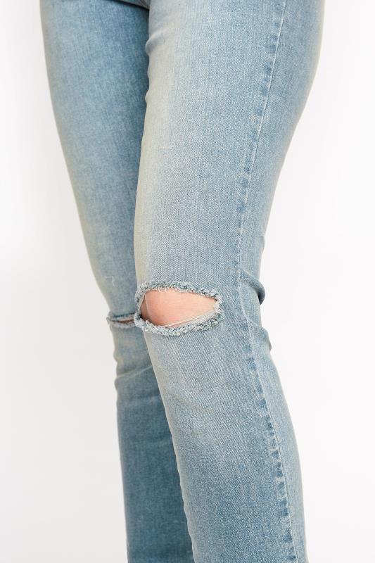 LTS Light Blue Vintage Ripped AVA Skinny Jeans | Long Tall Sally 3