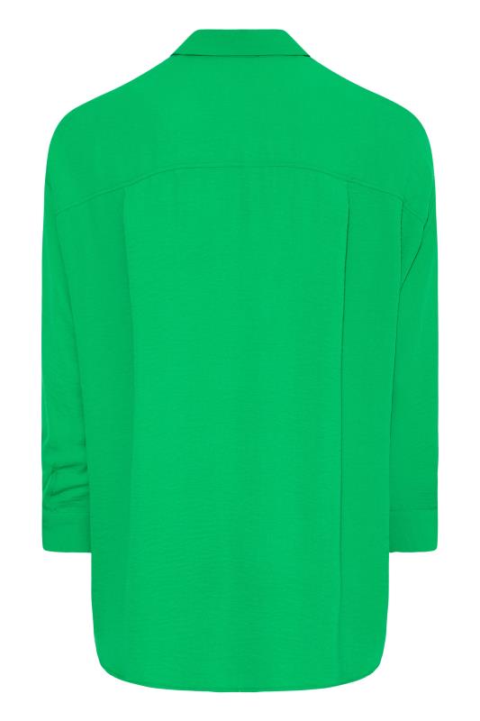 YOURS LONDON Curve Green Oversized Shirt 7