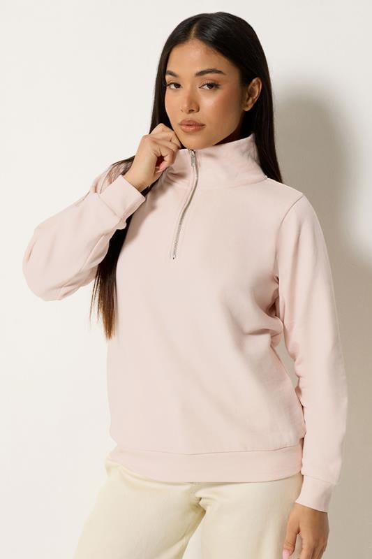 M&Co sudadera rosa con media cremallera