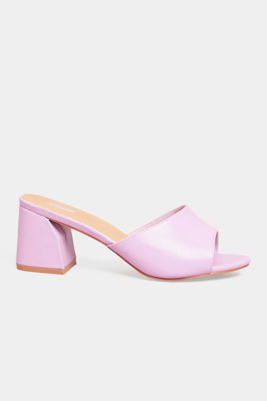 LIMITED COLLECTION Lilac Purple Block Heel Sandal In Extra Wide Fit | Yours Clothing 3