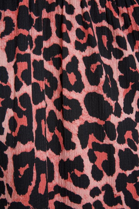 LIMITED COLLECTION Curve Pink Leopard Print Smock Maxi Dress 8