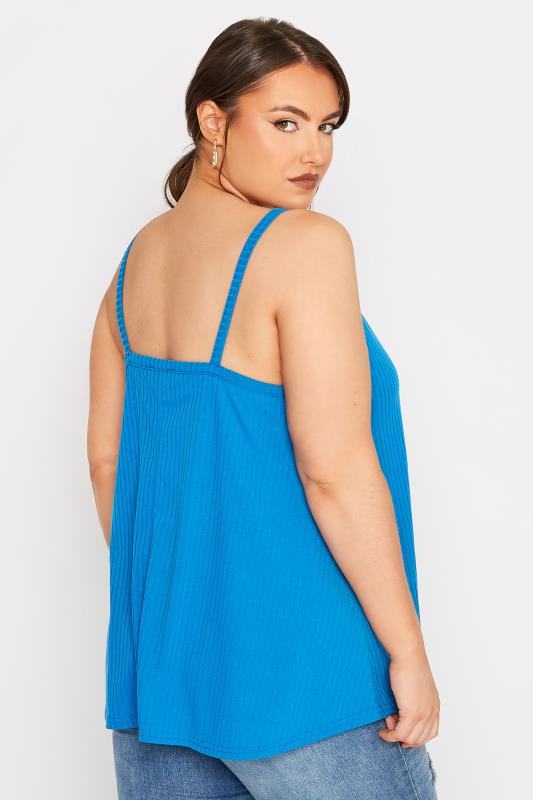 LIMITED COLLECTION Curve Cobalt Blue Rib Swing Cami Top 3