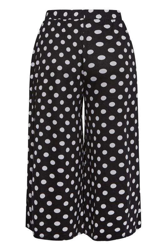 YOURS Plus Size Black Polka Dot Midaxi Culotte | Yours Clothing 5