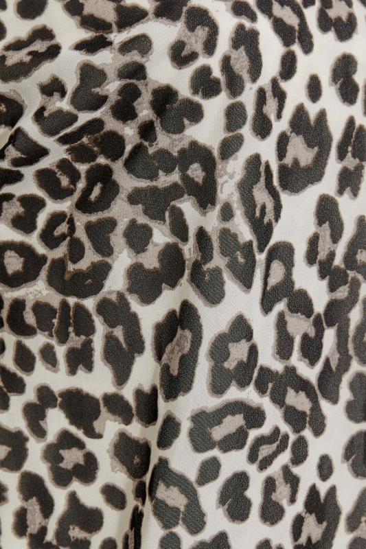 Plus Size Brown Animal Print Balloon Sleeve Shirt | Yours Clothing 5