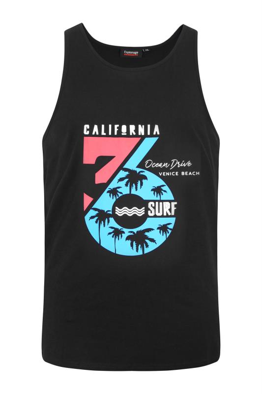 ESPIONAGE Big & Tall Black California 36 Printed Vest 2