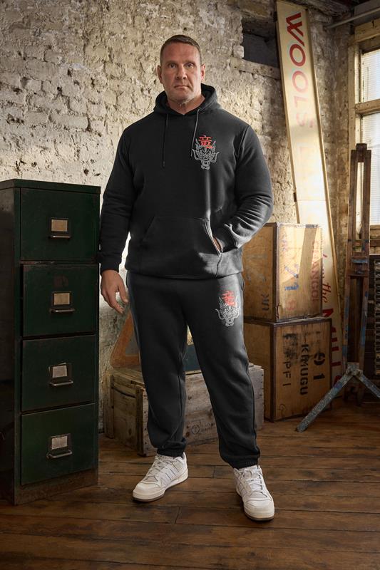 BadRhino Big & Tall Black Dragon Graphic Hoodie | BadRhino 1