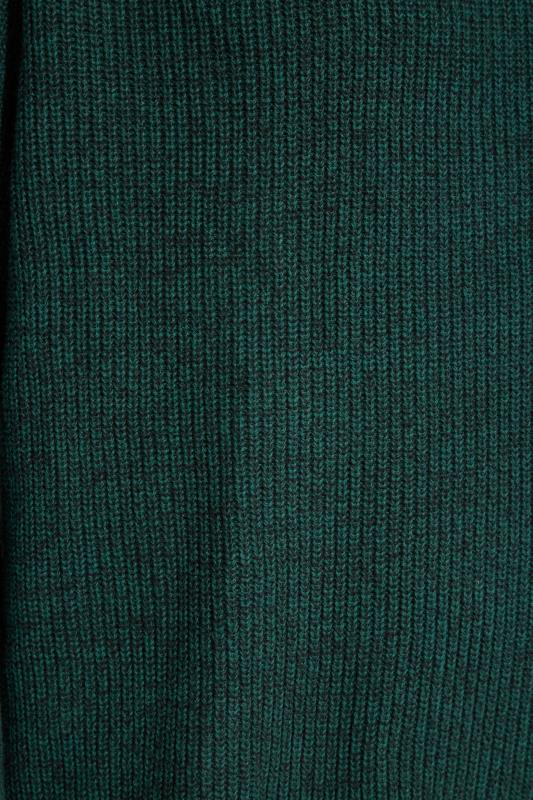 BLEND Big & Tall Teal Green Speckled Knitted Jumper 2