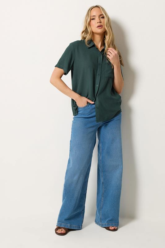 LTS Tall Women's Forest Green Short Sleeve Shirt | Long Tall Sally 1