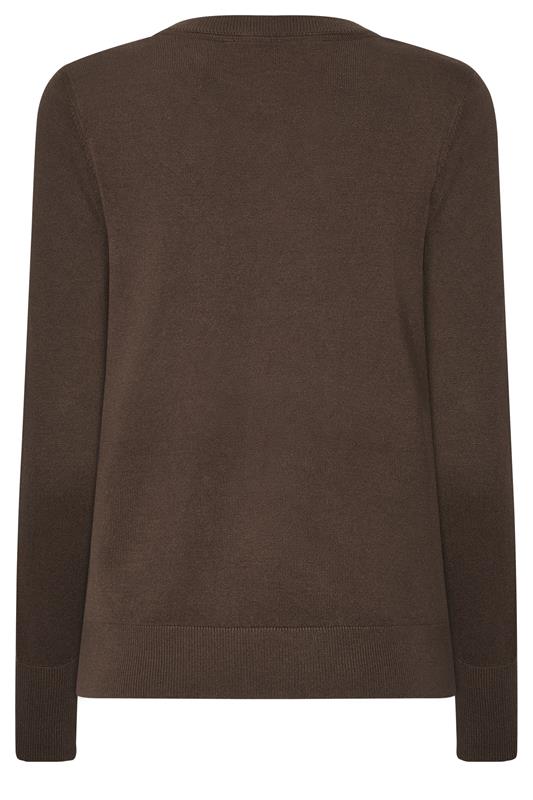 M&Co Chocolate Brown V-Neck Jumper | M&Co 6