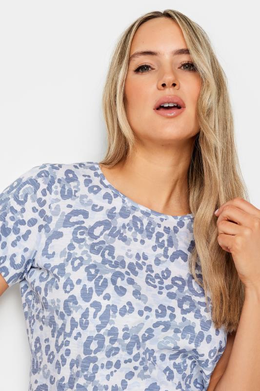 LTS Tall Womens Blue Animal Print Cotton T-Shirt | Long Tall Sally 4