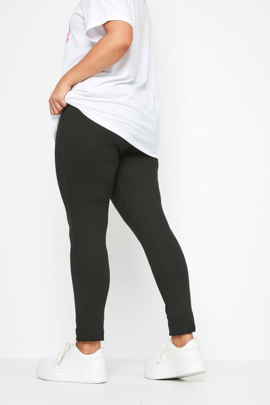 Black Ponte Stretch Trousers | Yours Clothing 3