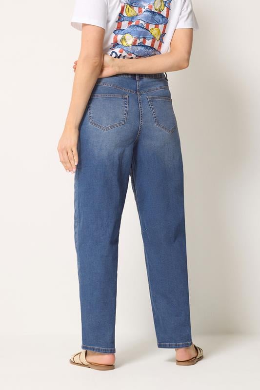 LTS Tall Women's Blue Barrel Leg Jeans | Long Tall Sally 1