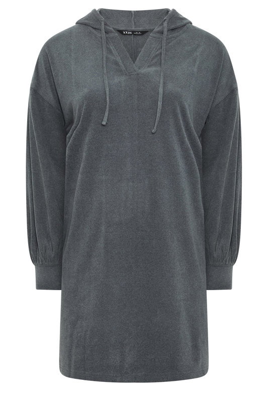 grey hooded sweatshirt dress YOURS Plus Size Charcoal Hoodie meta-related-collection-sequin-dresses