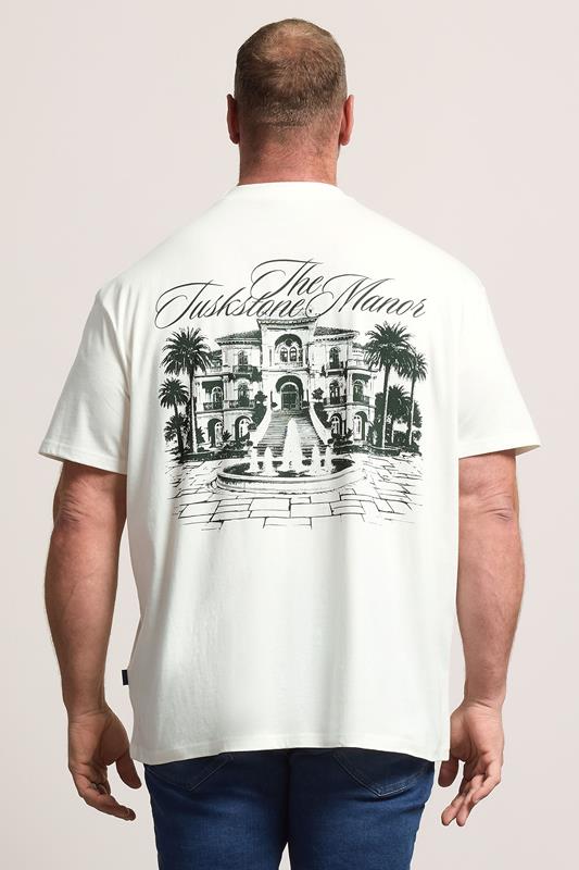 BadRhino Big & Tall White 'The Tuskstone Manor' Graphic T-Shirt | BadRhino  2