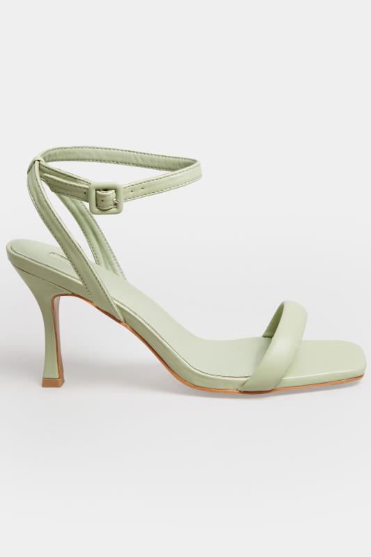 LIMITED COLLECTION Green Padded Strap Heeled Sandals In Extra Wide EEE Fit | Yours Clothing 2