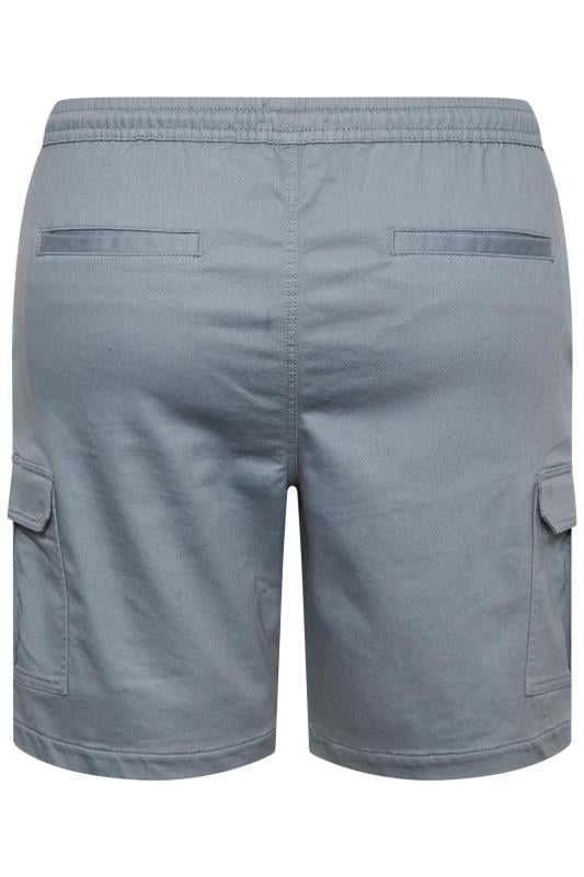 BadRhino Big & Tall Blue Elasticated Waist Cargo Shorts | BadRhino 6