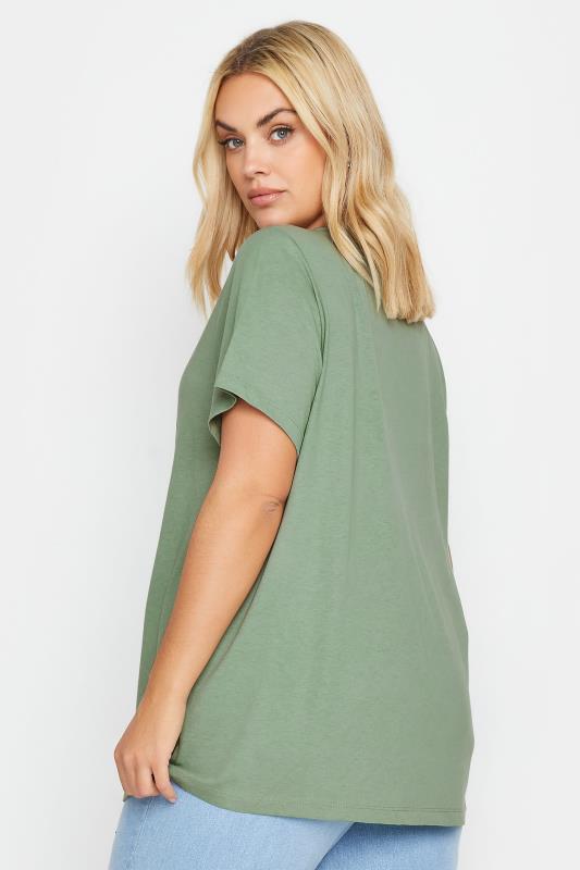 YOURS Plus Size Green 'Wild Soul' Print T-Shirt | Yours Clothing 3