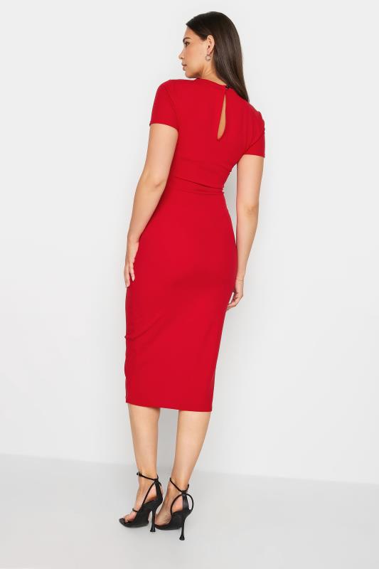 LTS Tall Red Twist Midi Dress | Long Tall Sally  3