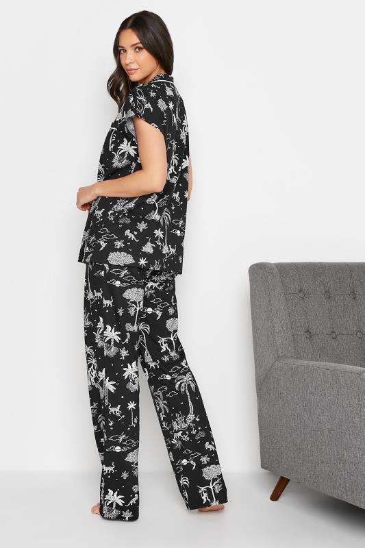 Tall Women's LTS Tall Black Jungle Print Cotton Pyjama Set | Long Tall Sally  3
