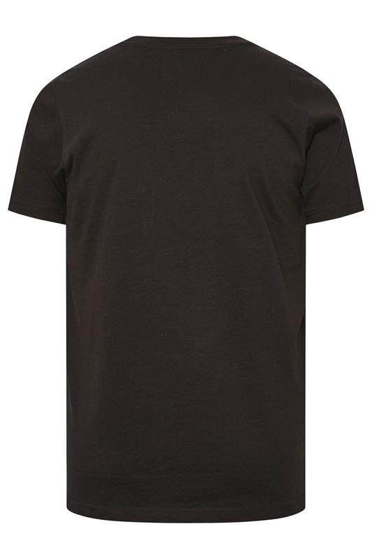 BadRhino Big & Tall Black Embroidered Script T-Shirt | BadRhino 6